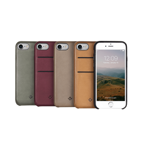 iPhone 7 Plus/iPhone 8 Plus Skal Relaxed Leather Marsala