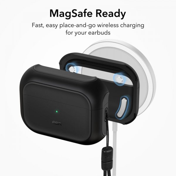 AirPods Pro/AirPods Pro 2 Skal Orbit Hybrid HaloLock Svart