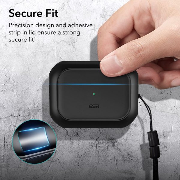 AirPods Pro/AirPods Pro 2 Skal Orbit Hybrid HaloLock Svart