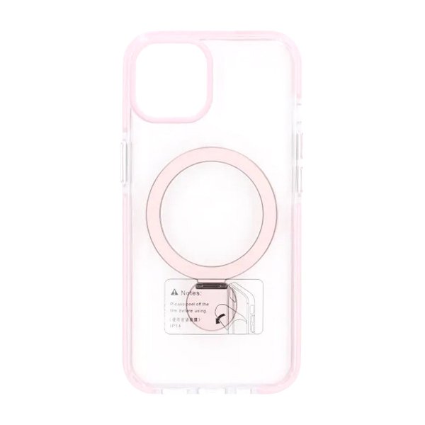 iPhone 15 Skal Ringstativ MagSafe Rosa