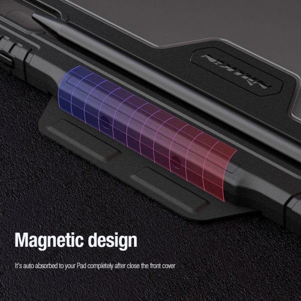 Samsung Galaxy Tab S9 Plus/S10 Plus Fodral Bumper Leather Case Pro Svart