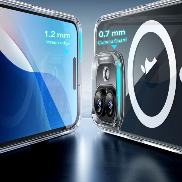 iPhone 16 Skal och Skärmskydd Classic Hybrid MagSafe Set Transparent