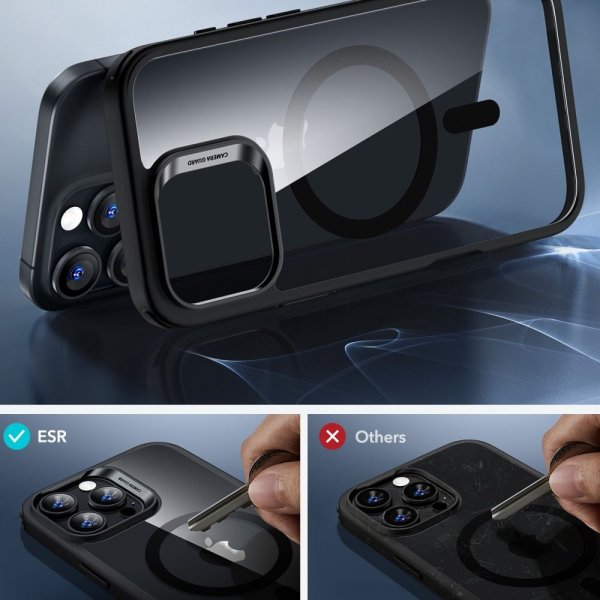 iPhone 16 Pro Skal och Skärmskydd Classic Hybrid MagSafe Set Svart Transparent