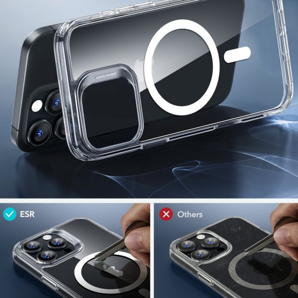 iPhone 16 Pro Max Skal och Skärmskydd Classic Hybrid MagSafe Set Transparent