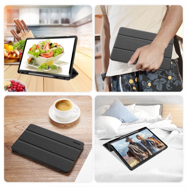 Samsung Galaxy Tab S9 Plus/S9 FE Plus/S10 Plus Fodral DOMO Series Svart