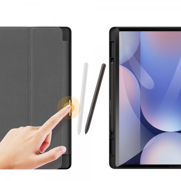 Samsung Galaxy Tab S9 Plus/S9 FE Plus/S10 Plus Fodral DOMO Series Svart