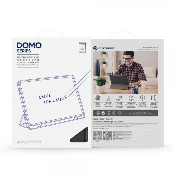 Samsung Galaxy Tab S9 Plus/S9 FE Plus/S10 Plus Fodral DOMO Series Svart