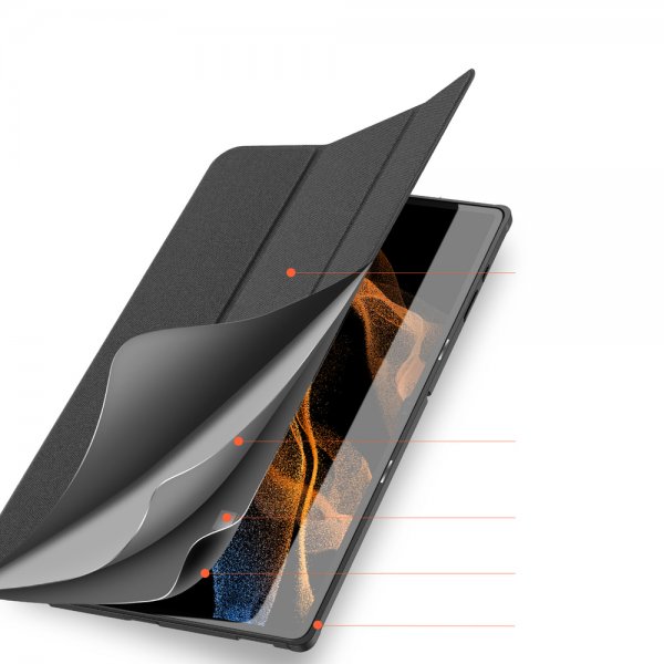 Samsung Galaxy Tab S8 Ultra/S9 Ultra/S10 Ultra Fodral DOMO Series Svart
