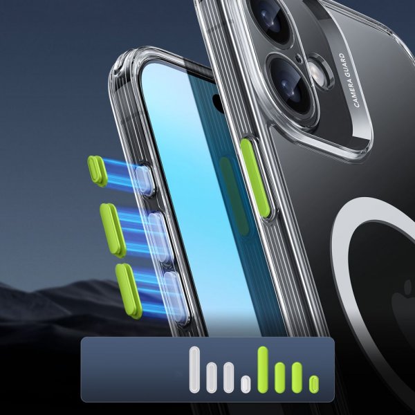 iPhone 16 Skal och Skärmskydd Classic Pro MagSafe Set Transparent