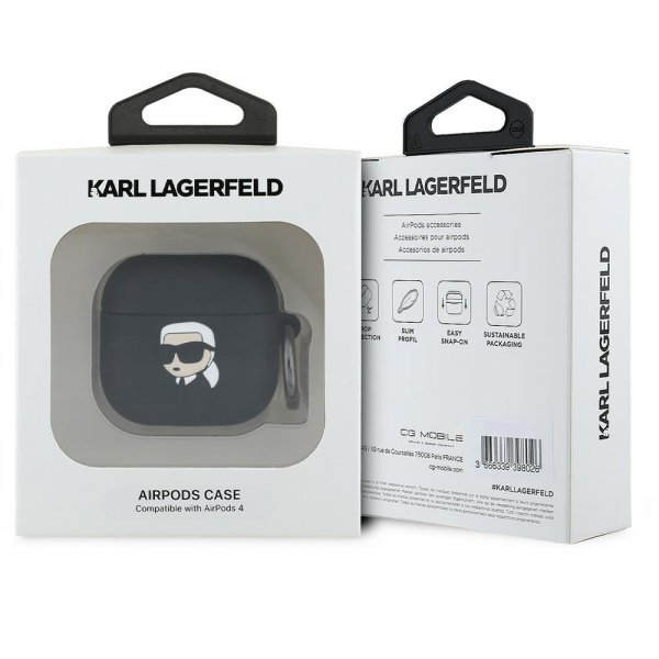 AirPods 4 Skal Karl 3D Svart