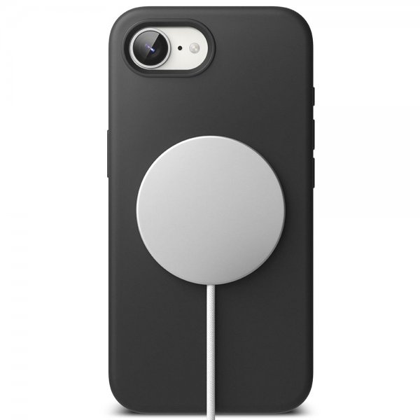 iPhone 16e/iPhone 17e Skal Silicone Magnetic Svart