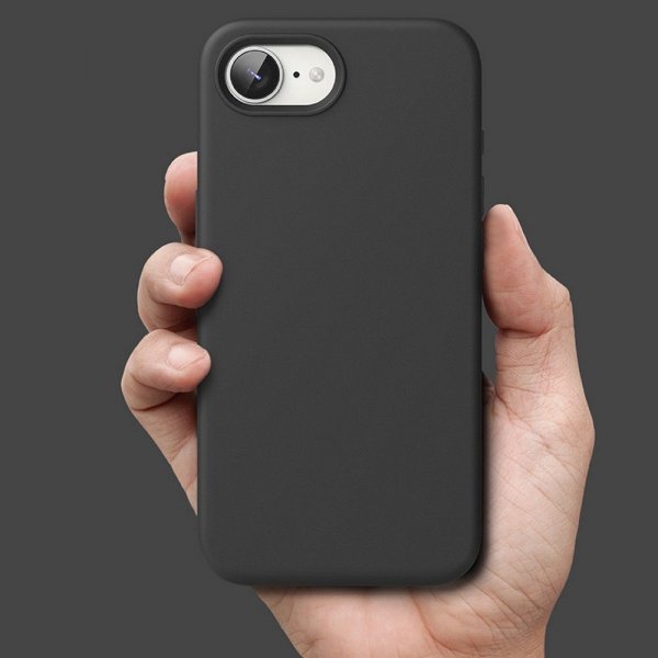 iPhone 16e/iPhone 17e Skal Silicone Magnetic Svart