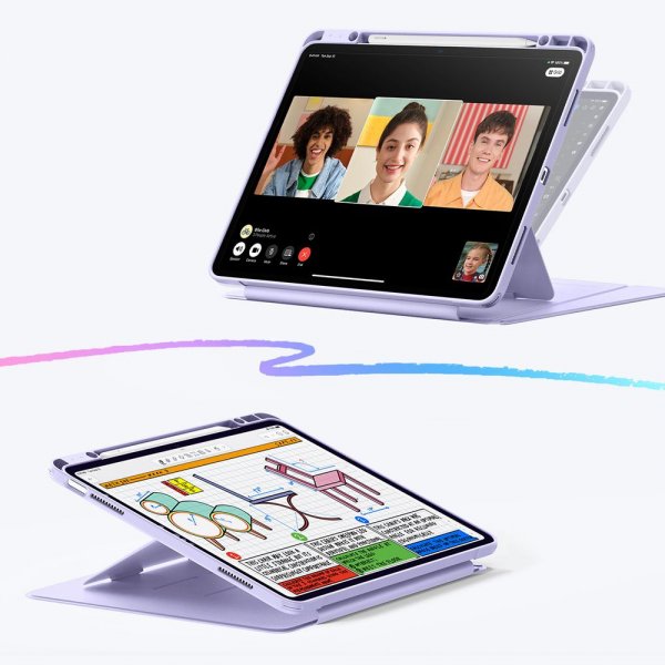 iPad Air 13 (M2/M3) Fodral Flip Hybrid Lila