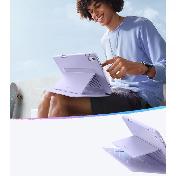iPad Air 13 (M2/M3) Fodral Flip Hybrid Lila