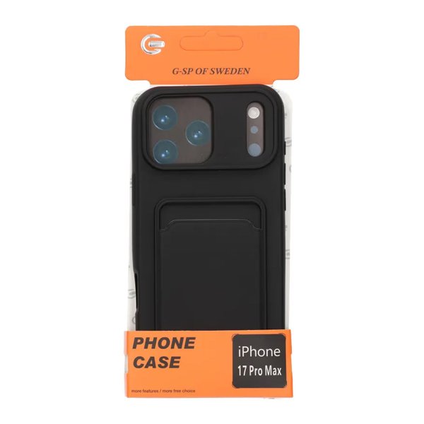 iPhone 17 Pro Max Skal Korthållare Svart