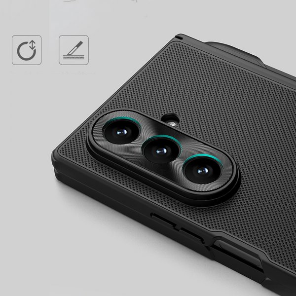 Samsung Galaxy Z Fold 7 Skal Super Frosted Shield Fold MagSafe Pen Slot Svart