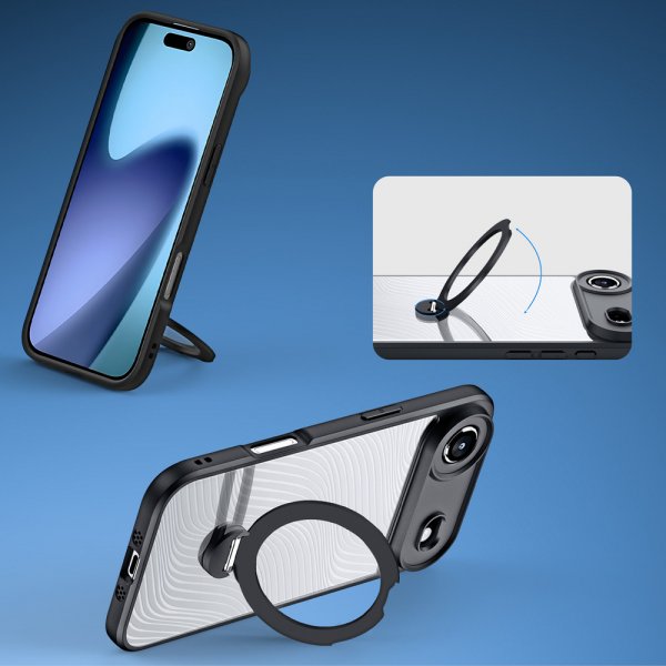 iPhone Air Skal Aimo Series MagSafe Kickstand Svart