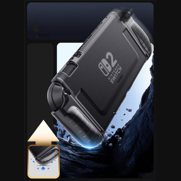 Nintendo Switch 2 Skal Crystal Transparent Svart