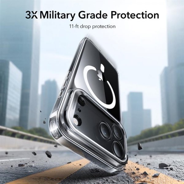 iPhone 17 Pro Skal Classic Hybrid Kickstand MagSafe Transparent