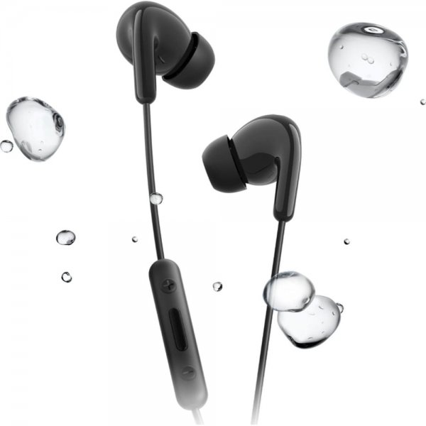 Trådade USB-C Hörlurar Type-C Earphones Svart