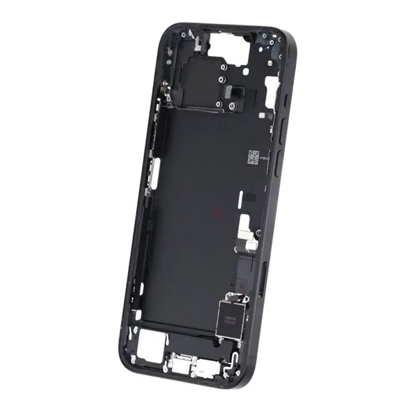 Mittenram med smådelar för iPhone 15 Plus - Svart OEM