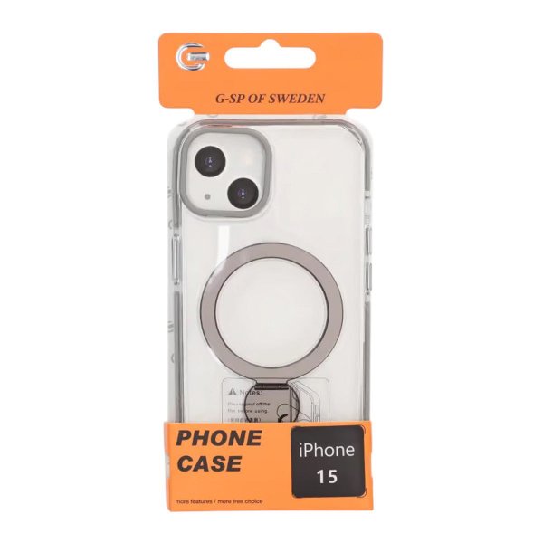 iPhone 15 Skal Ringstativ MagSafe Transparent