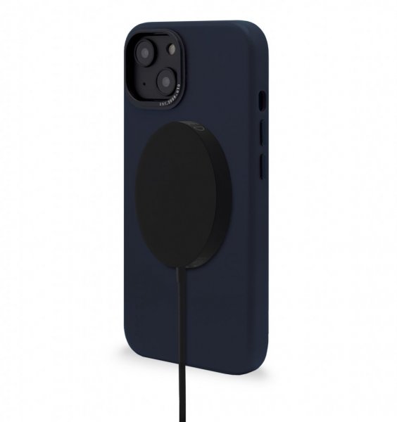 iPhone 14 Plus Skal Leather Backcover Navy
