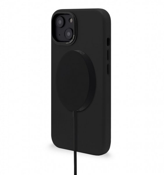 iPhone 14 Plus Skal Leather Backcover Svart