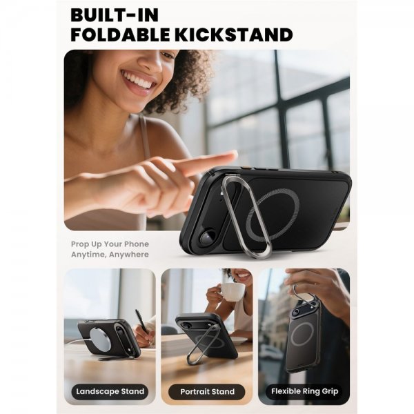 iPhone Air Skal Ares Flip MagSafe Svart