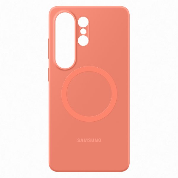 Original Galaxy S26 Ultra Skal Silicone Magnet Case Coral Red
