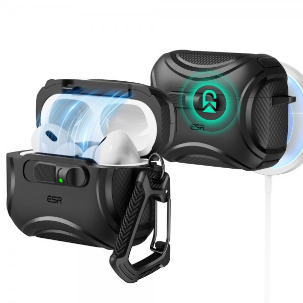 AirPods Pro 3 Skal Cyber ​​FlickLock MagSafe Svart
