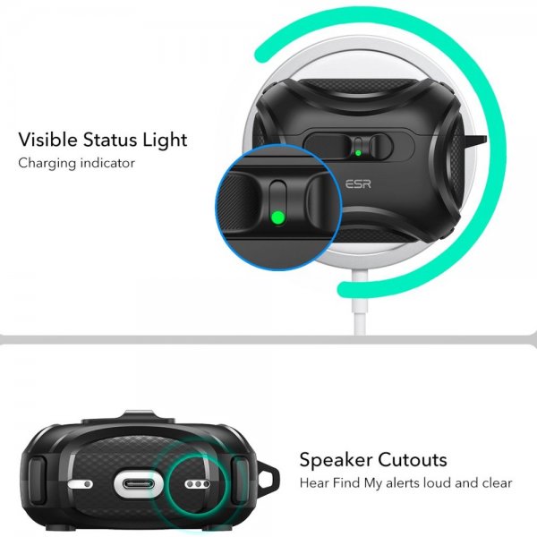 AirPods Pro 3 Skal Cyber ​​FlickLock MagSafe Svart