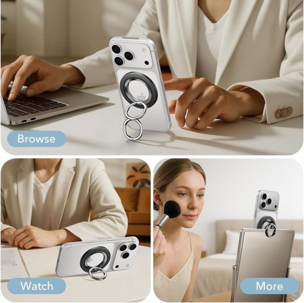 MagSafe Mobilring HaloLock Phone Holder Svart