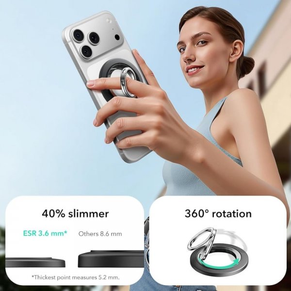 MagSafe Mobilring HaloLock Phone Holder Svart
