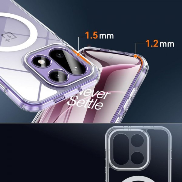 OnePlus 15 Skal FlexAir Hybrid MagSafe Transparent