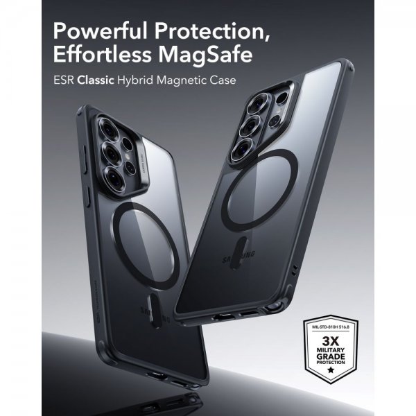 Samsung Galaxy S26 Ultra Skal Classic Hybrid MagSafe Svart Transparent