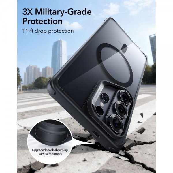 Samsung Galaxy S26 Ultra Skal Classic Hybrid MagSafe Svart Transparent