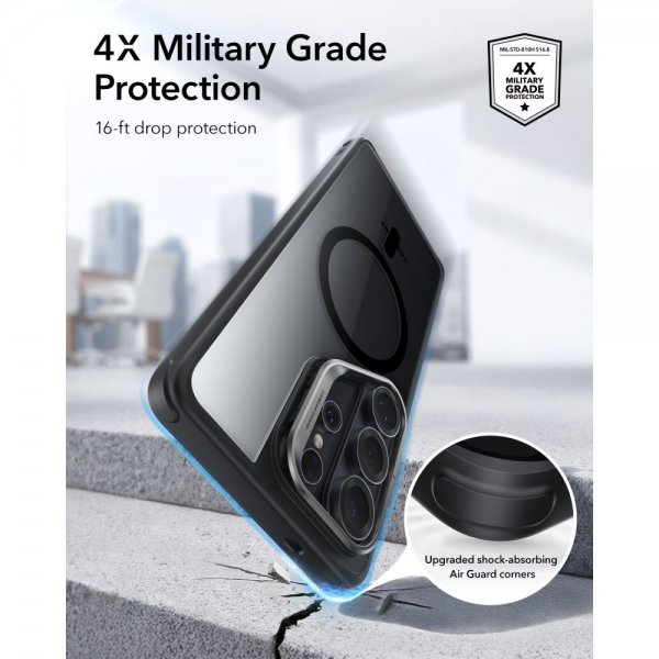 Samsung Galaxy S26 Ultra Skal Classic Hybrid Kickstand MagSafe Svart Transparent