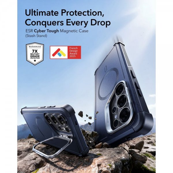 Samsung Galaxy S26 Ultra Skal Cyber ​​Tough Kickstand MagSafe Svart