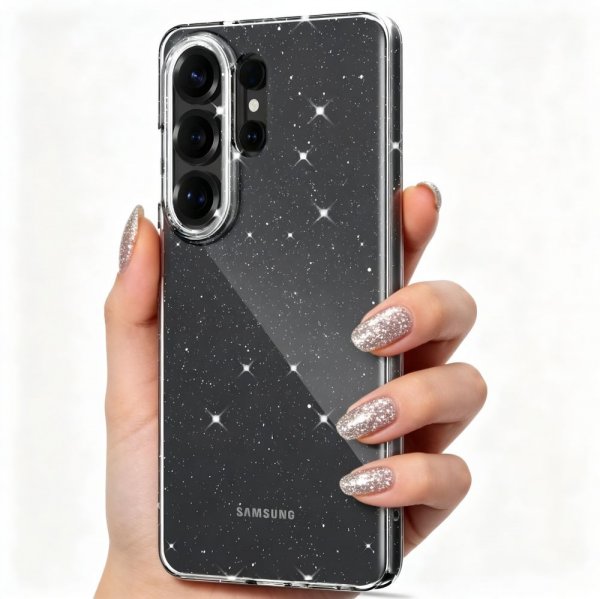 Samsung Galaxy S26 Ultra Skal FlexAir Transparent Glitter