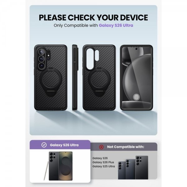 Samsung Galaxy S26 Ultra Skal Cosmo MagSafe Kevlar Svart