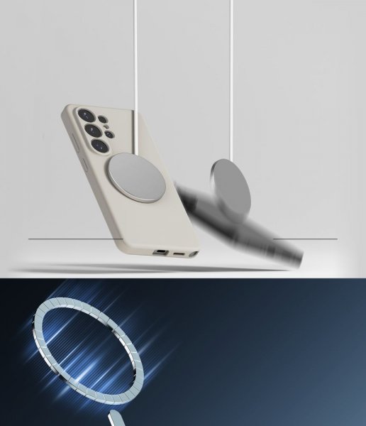Samsung Galaxy S26 Ultra Skal Silicone Magnetic Beige