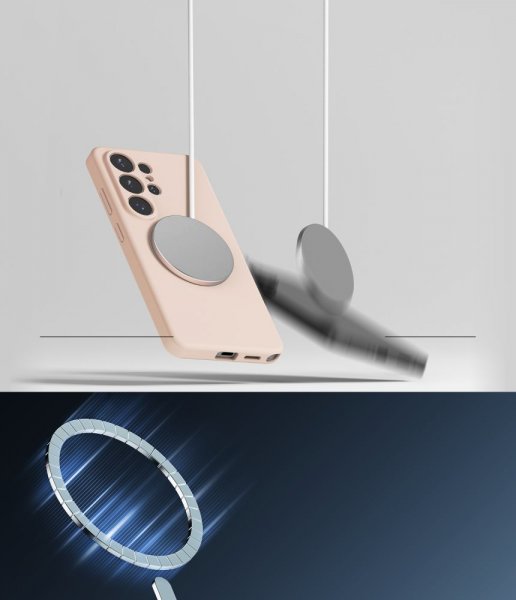Samsung Galaxy S26 Ultra Skal Silicone Magnetic Rosa