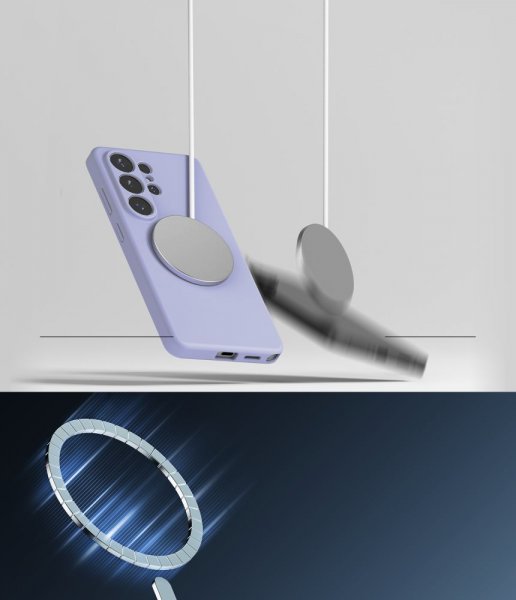 Samsung Galaxy S26 Ultra Skal Silicone Magnetic Lila