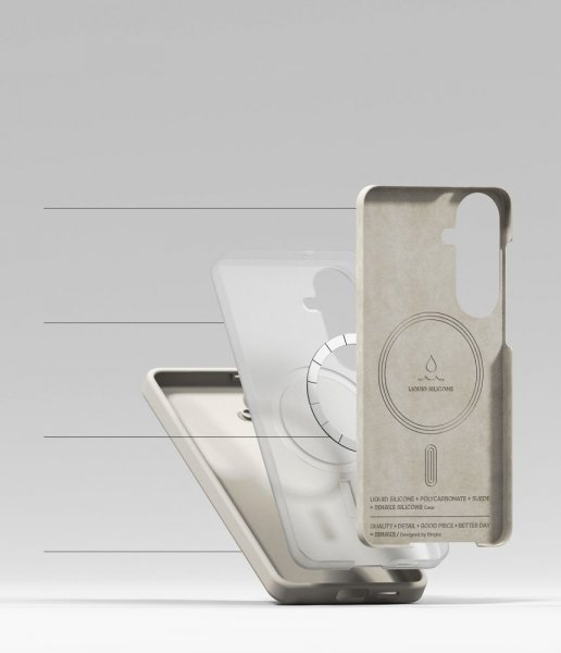 Samsung Galaxy S26 Plus Skal Silicone Magnetic Beige