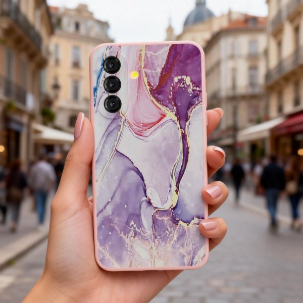 Samsung Galaxy A37 Skal Icon Pink Marble