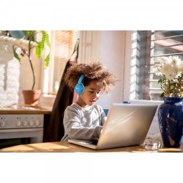 Hörlurar Barn Trådad On-Ear Blå