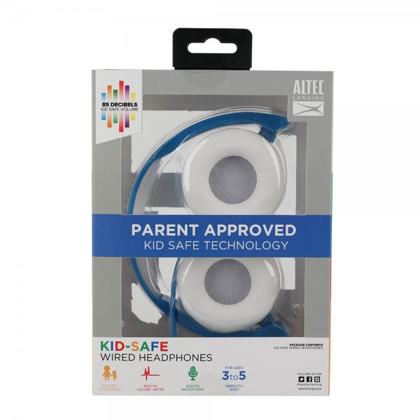 Hörlurar Barn Trådad On-Ear Blå