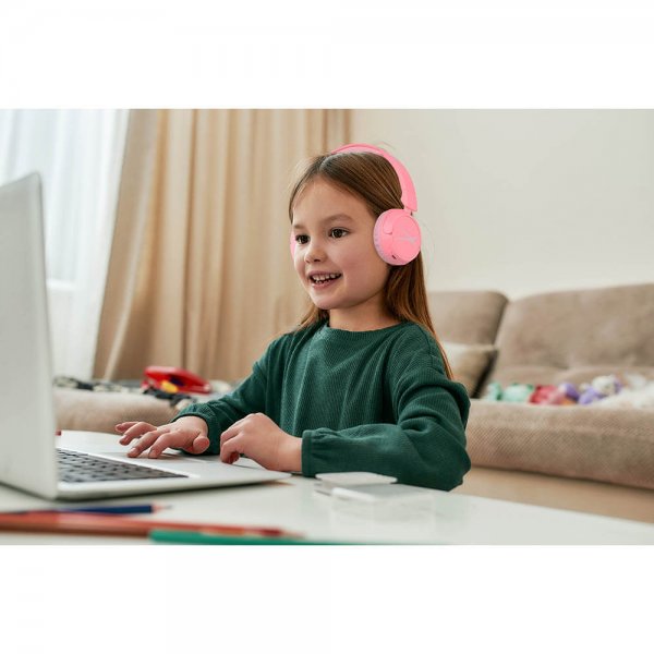 Hörlurar Barn Trådad On-Ear Rosa