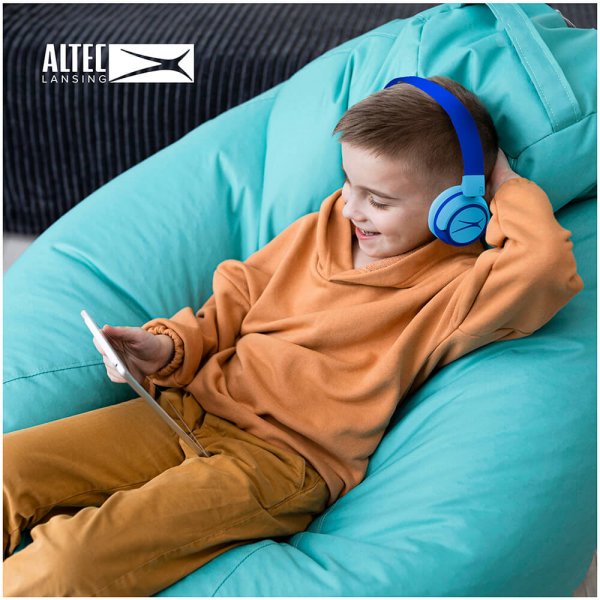 Hörlurar Barn Trådlös 2in1 On-Ear Blå